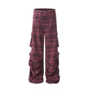 Heritage Pleated Plaid Cargo Pants