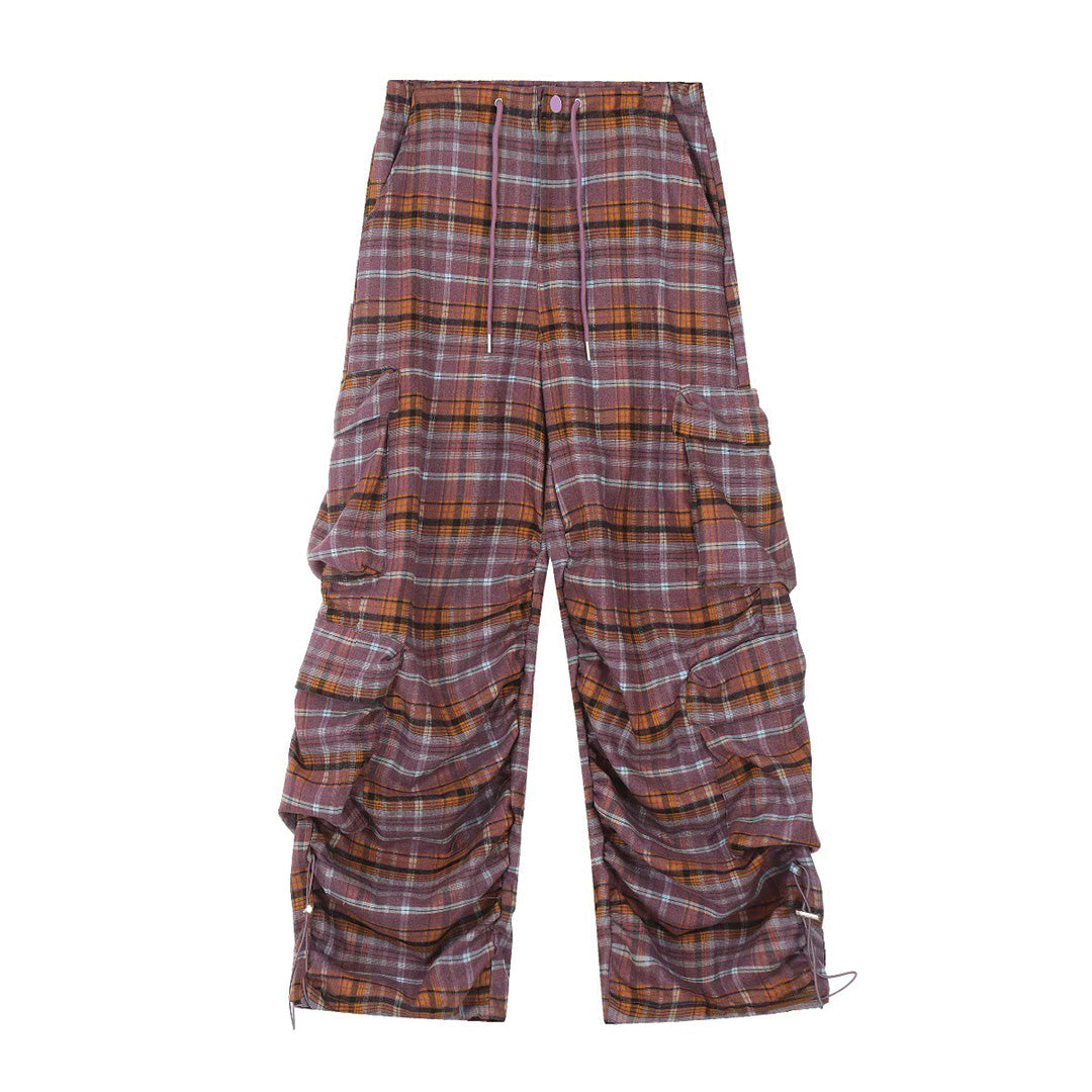 Camp Plaid Pleated Cargo Pant – Attere