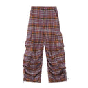 Camp Plaid Pleated Cargo Pant