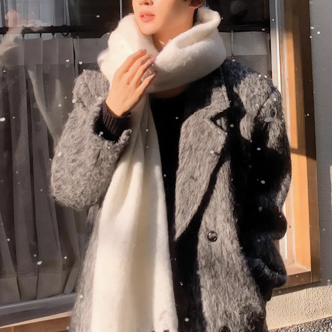Stone Gray Mohair Coat – Attere