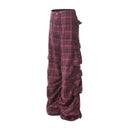 Heritage Pleated Plaid Cargo Pants