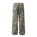 Camouflage Distressed Cargo Trousers