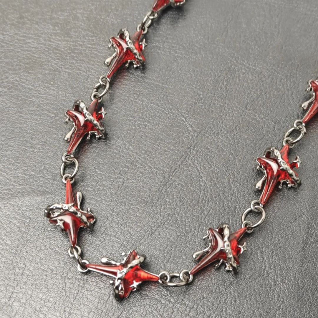 Ruby Cross Gem Wallet Chain – Attere