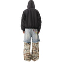 Distressed Camouflage Cargo Jeans