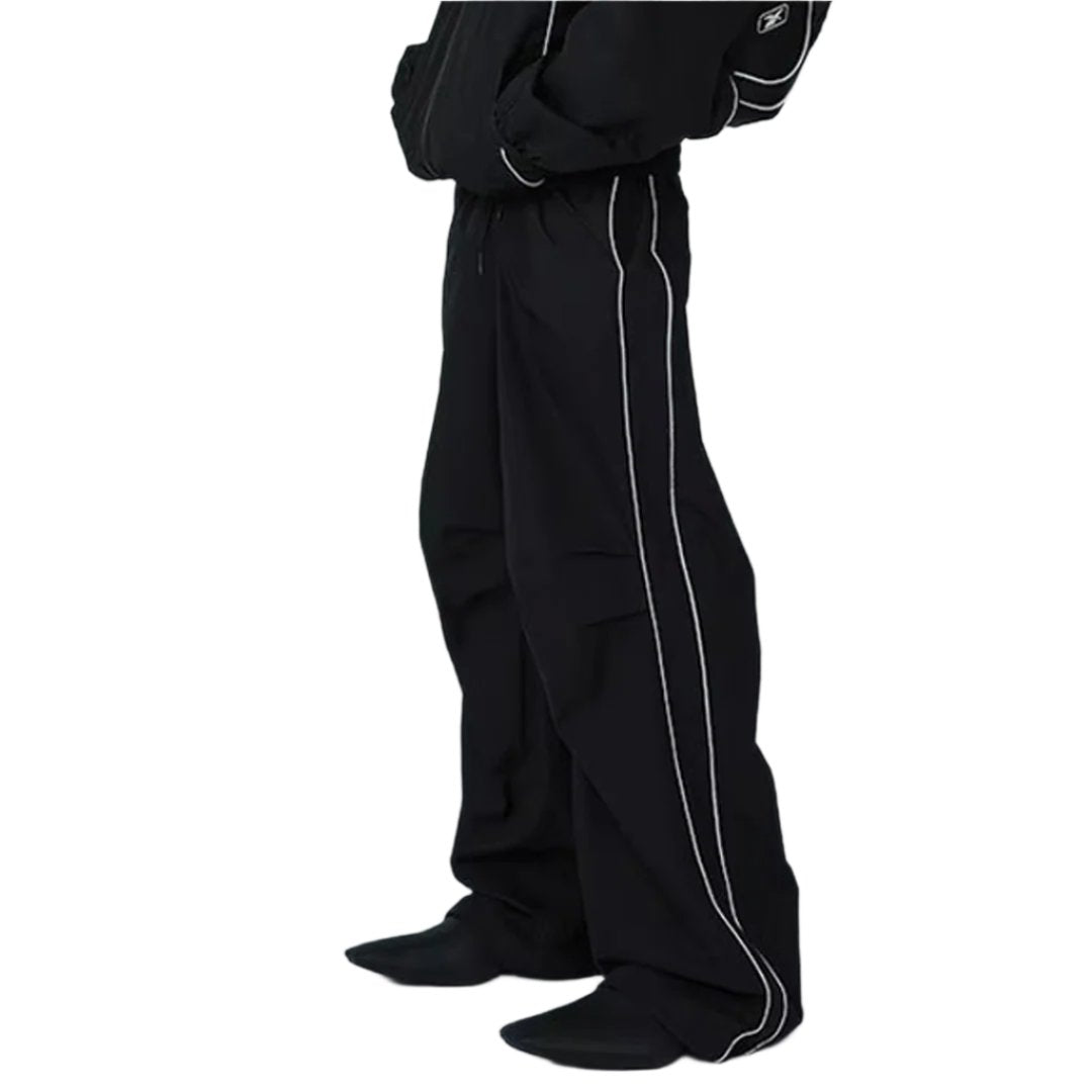【U LAN】Reverse fleece string track pants U LAN】Reverse fleece string track pants