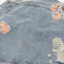 Veste cargo patchwork en jean