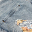 Veste cargo patchwork en jean