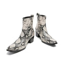 Leather Snakeskin Boots