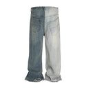 Split Washed Denim Jeans