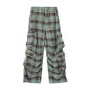 Camp Plaid Pleated Cargo Pant