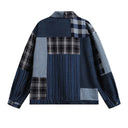 Patchwork Denim Plaid Overshirt