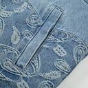 Paisley Etched Denim Jacket