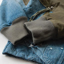 Veste cargo patchwork en jean