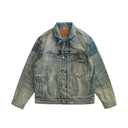 Distressed Selvedge Denim Jacket