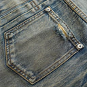 Veste cargo patchwork en jean