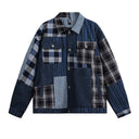 Patchwork Denim Plaid Overshirt