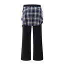 Plaid Overlay Sweatpant