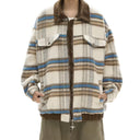 Plaid Letterman Jacket