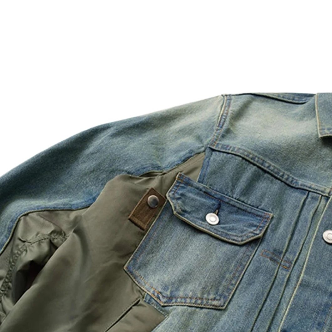 ジャケット・アウター denim jacket nylon pattern short old M il_1080xN.5334529438_puew.jpg