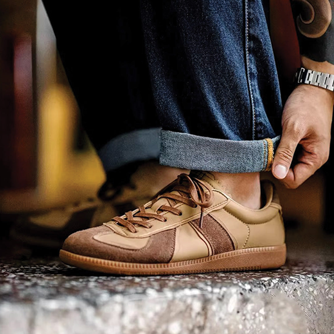 スニーカー YASE Grima 8-hole suede German army sneakers brown スニーカー YASE Grima 8-hole suede German army sneakers