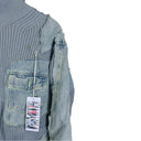 Veste cargo patchwork en jean