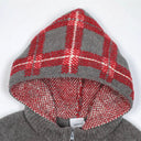 Brushed Wool Plaid Hooded Sweater