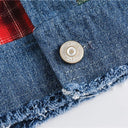 Plaid Denim Clash Jacket