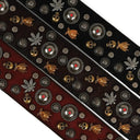 Leather Skull Riveted Belt