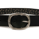 Leather Skull Riveted Belt