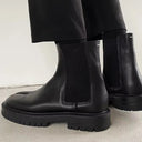 Split Toe Leather Chelsea Boots