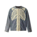 Bones Embroidered Denim Jacket