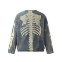 Bones Embroidered Denim Jacket