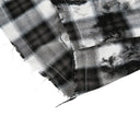 Chemise à carreaux dégradés effilochés