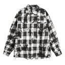 Chemise à carreaux dégradés effilochés