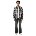 Chemise à carreaux dégradés effilochés