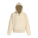 The Grey Textured Knit Half-Zip Hoodie