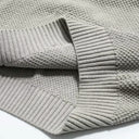 The Grey Textured Knit Half-Zip Hoodie