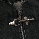 Veste cargo patchwork en jean