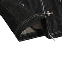 Veste cargo patchwork en jean