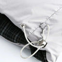 Plaid Mock Puffer Jacket