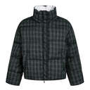 Plaid Mock Puffer Jacket