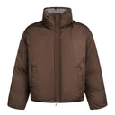 Plaid Mock Puffer Jacket