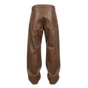 Pantalón de gamuza apilada