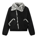 Veste cargo patchwork en jean