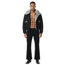 Veste cargo patchwork en jean