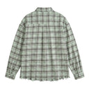 Chemise à carreaux dégradés effilochés