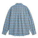 Chemise à carreaux dégradés effilochés