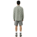 Chemise à carreaux dégradés effilochés