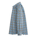 Chemise à carreaux dégradés effilochés