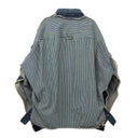 Reconstructed Pinstripe Denim